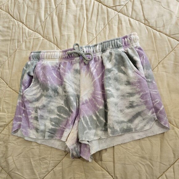 Hippie Rose Lounge Tie-Dye Casual Shorts Women's L (Multicolored) - Picture 2 of 7